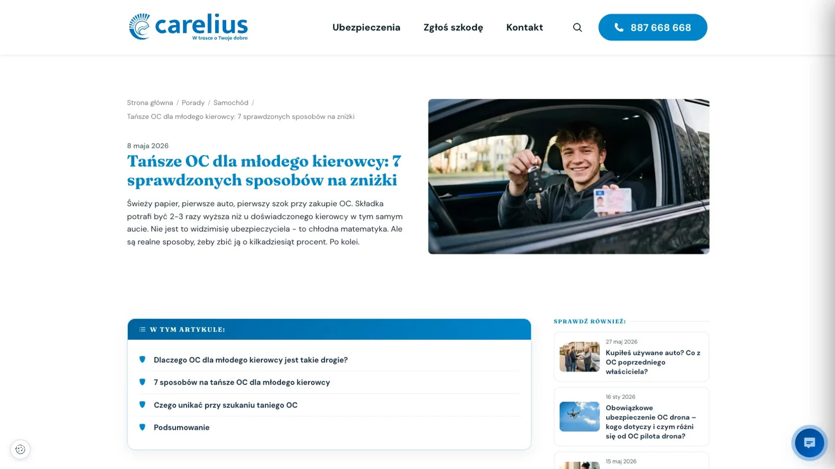 Carelius Ubezpieczenia - wpis na blogu eksperckim o ubezpieczeniach