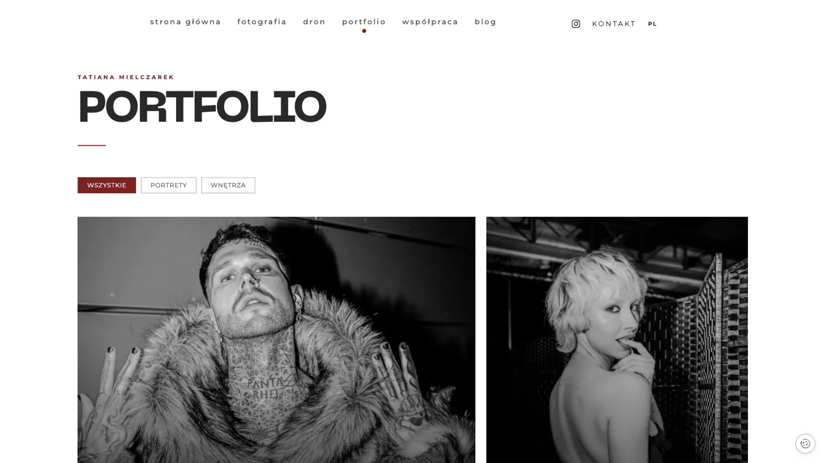 Tatiana Mielczarek Fotografia - strona portfolio z galerią projektów